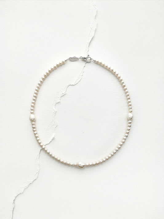 Arcenkelab Pearl and Baroque Choker Necklace
