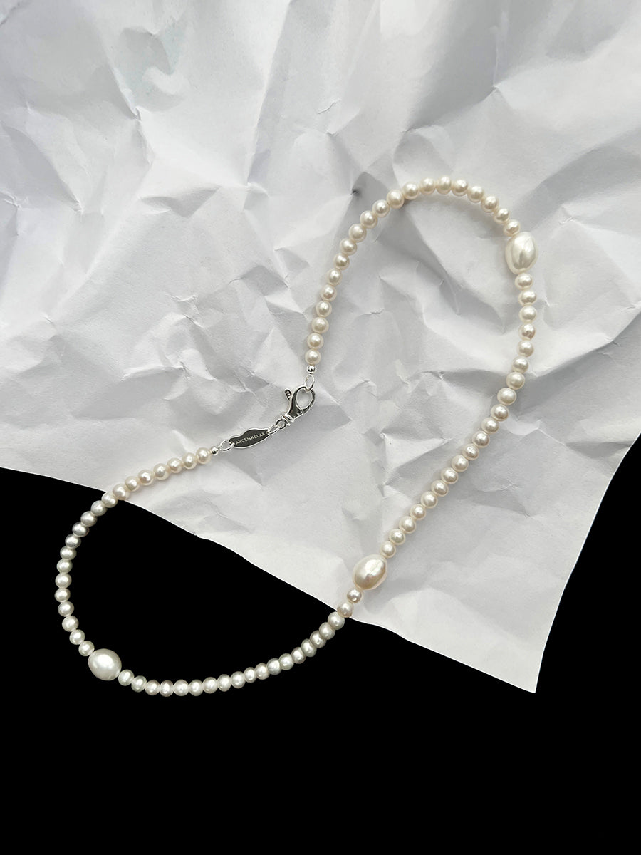 Arcenkelab Pearl and Baroque Choker Necklace