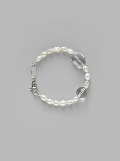 Pure White Crystal Pearl Bracelet