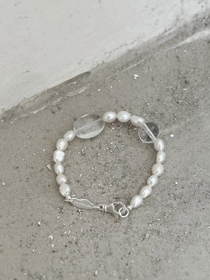 Pure White Crystal Pearl Bracelet