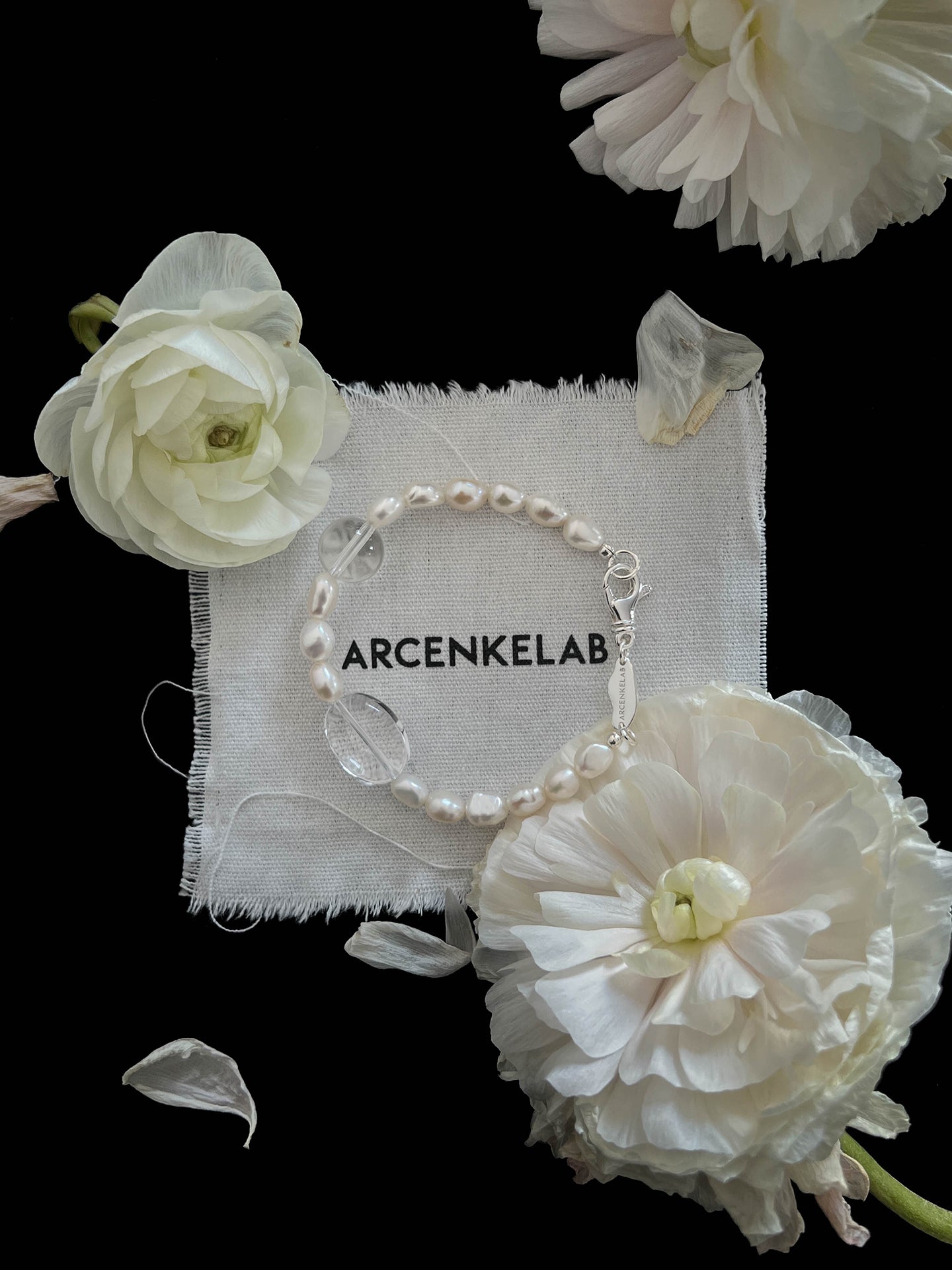 Pure White Crystal Pearl Bracelet