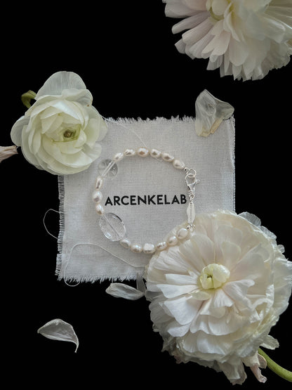 Pure White Crystal Pearl Bracelet