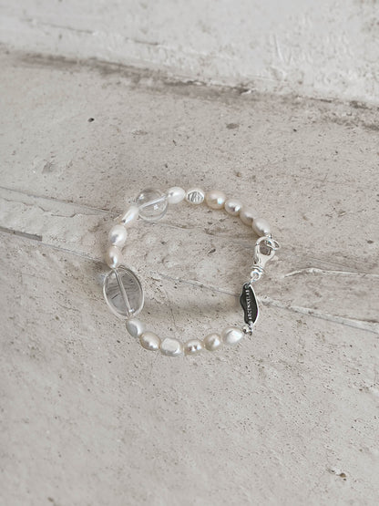 Pure White Crystal Pearl Bracelet