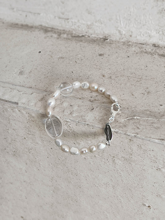 Pure White Crystal Pearl Bracelet