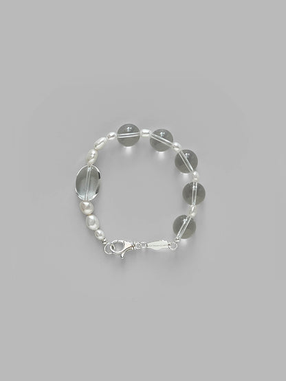 Pure Balance Pearl & White Crystal Bracelet