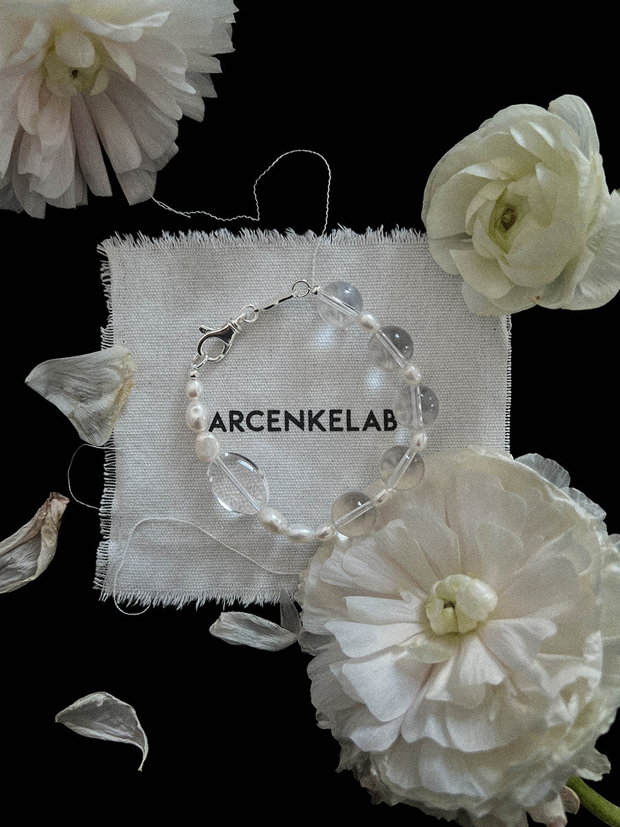Pure Balance Pearl & White Crystal Bracelet