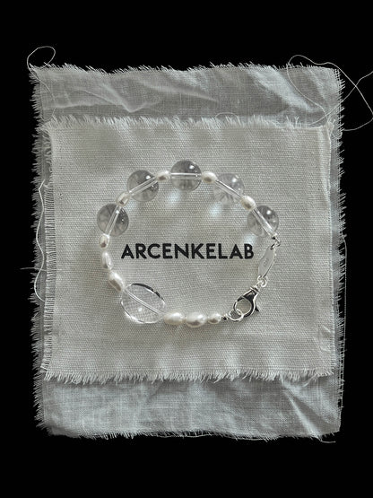Pure Balance Pearl & White Crystal Bracelet